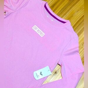 NEW Xersion Pink Long Sleeve Tee Shirt Girls Size M 10/12 STAY INSPIRED